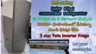 HAIER CONVERTIBLE Refrigerator Unboxing  Temperature Settings  Best Refrigerator Under 25000 [upl. by Anaujnas]