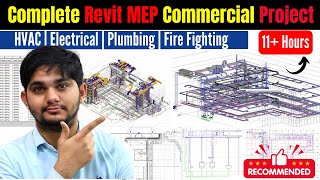 Revit MEP Complete Project 11 Hours  HVAC  Electrical  Plumbing  Fire Fighting [upl. by Elleinet]