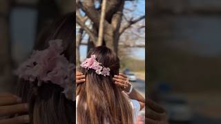 Day134✅ Hack for easy Flower Hair Accessories bijalgadamakeovers dailyhack hairstyle [upl. by Regnig]