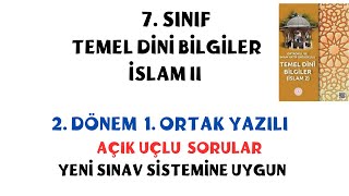 7 Sınıf Temel Dini Bilgiler 2 Dönem 1 Yazılı Temel Dini Bilgiler 2 dönem 1Yazılı tdb yazılısı [upl. by Sunderland]