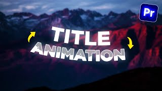 How to REVEAL TEXT in Premiere Pro  Text Animation Tutorial [upl. by Sedecram]