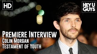 Colin Morgan Interview  Testament of Youth LFF Premiere [upl. by Idnim]