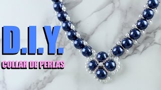 DIY COLLAR DE PERLAS PARA MAMÁ DIY Pearl Necklace [upl. by Ennobe786]