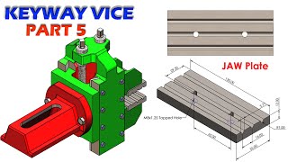 Designing A Keyway Vice In Solidworks Part 5 jaw Plate [upl. by Gothar630]