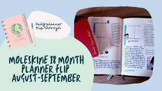 Moleskine Daily Planner  August  September Flip  Plan With Me [upl. by Banquer]