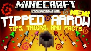 ✔️Minecraft PE  TIPPED ARROW TIPS TRICKS AND BUILDS REDSTONE  Cool uses MCPE [upl. by Tilla]