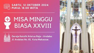 LIVE MISA MINGGU BIASA XXVIII  SABTU 12 OKTOBER 2024  1800 WITA [upl. by Oel]