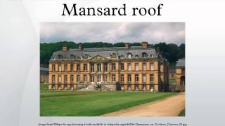 Mansard roof [upl. by Ailecec]