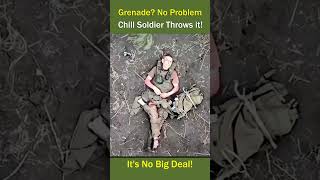 Soldier Casually Throws Away Drone Dropped Grenade [upl. by Enelak]