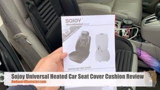 Sojoy Universal Heated Car Seat Cover Cushion Review [upl. by Trebreh]