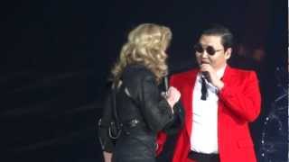 Madonna And Psy  MDNA Give It 2 Me  Gangnam Style  Music  Madison Square Garden [upl. by Ttayw]