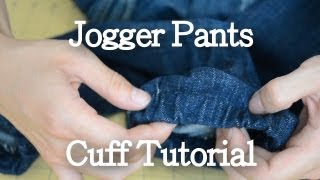 DIY Jogger Pants Cuff Tutorial  KAD Customs 10 [upl. by Neron630]