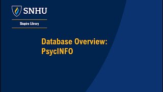 PsycINFO Overview [upl. by Aufmann]