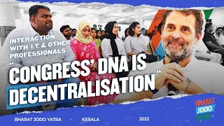 Congress DNA is decentralisation of power  Rahul Gandhi  Kerala  Bharat Jodo Yatra [upl. by Rekoob74]