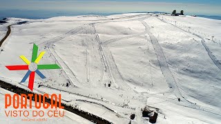 Estância de Ski ⛷️ da Serra da Estrela aerial view  4K Ultra HD [upl. by Joachim128]