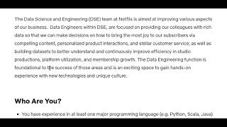 Netflix Is Hiring For Data Engineering Intern 2024202520262027 [upl. by Ahsienot765]