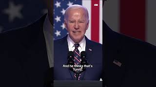 Biden nearly drops F bomb while slamming Trump [upl. by Naitsirhk]