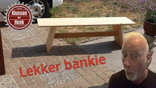 Steigerhouten bankjes voor bij de tuintafel maken [upl. by Joli]