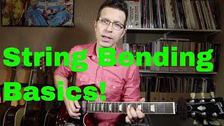 String Bends Lesson 1 Whole ToneFull Step Bend [upl. by Enivid]