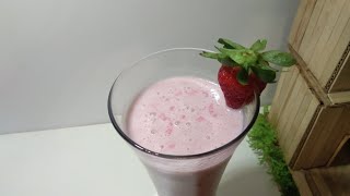 Strawberry Milkshake how to make strawberry milkshake recipe [upl. by Renate]