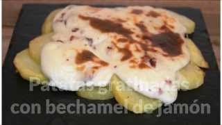 patatas gratinadas con bechamel de jamón [upl. by Ferdinana]