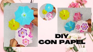 Como hacer SOMBRILLITAS de papel FÁCIL 🌺 DIY Manualidades con papel [upl. by Ful42]