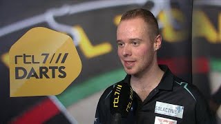 Hopp Ik ben niet nerveus om tegen Van Gerwen te spelen  RTL 7 DARTS WK 2019 [upl. by Mario]