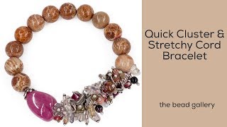 Quick Cluster Stretchy Cord Bracelet at The Bead Gallery Honolulu [upl. by Jori]