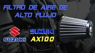 Filtro de aire de alto flujo para Suzuki AX100 [upl. by Keelin]