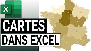 Créer une carte géographique par pays régions départements dans Excel [upl. by Angeline47]