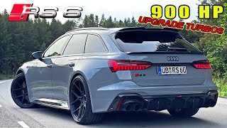 900HP AUDI RS6 C8 has BIG TURBOS  REVIEW on AUTOBAHN [upl. by Accever]