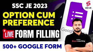 SSC JE Post Preference 2023 Live Form Filling Process  SSC JE Department Preference CE EE ME [upl. by Ydnew]