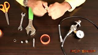 How to attach female foster to hose end of scuba fill kit [upl. by Airamasor88]