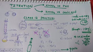 Titration of KMnO4 VS FASMohr salt amp KMnO4 VS Oxalic acid class 12 CBSE PUC Practicals [upl. by Jarrow]