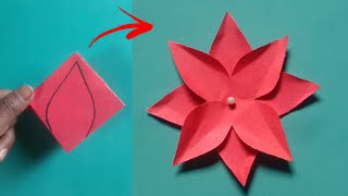 How make to paper flower  Easy flower making idea  How to make paper flower  easy flower making [upl. by Ris]