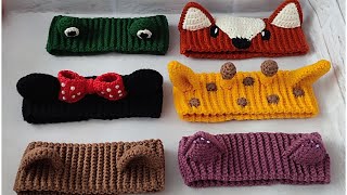 Crochet tutorial headband  1 part crochet headband with ears [upl. by Annayek]