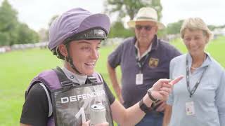 Emily Kings mum former Burghley champion Mary gatecrashes cross country interview [upl. by Kenway]