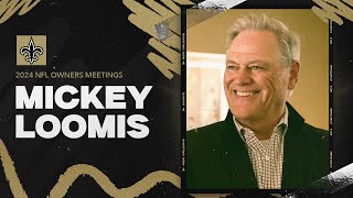 Mickey Loomis at 2024 NFL Owners Meetings  New Orleans Saints [upl. by Chuch]