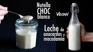 Nutella de chocolate blanco y leche de anacardos y nueces de Macadamia VEGAN [upl. by Einimod548]