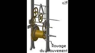 Horloge comtoise grande sonnerie  rouage mouvement [upl. by Philippa]