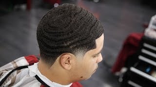 HAIRCUT TUTORIAL BEST 360 WAVE BURST TAPER IVE DONE SO FAR [upl. by Initof547]