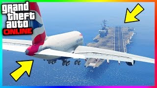 PORTE AVION NUCLÉAIRE  BOMBE NUKE EXPLOSION  GTA 5 DLC MILITAIRE CONCEPT [upl. by Tanya258]