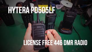 Hytera PD505LF DMR TDMA 446MHz license free digital hand held radio [upl. by Ahcsrop990]