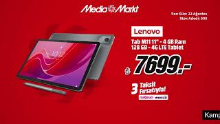 Okul ihtiyaçları sizde teknolojileri MediaMarkt’ta  Lenovo Tab M11 128 GB 4G LTE Tablet [upl. by Airehs]