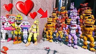 VALENTINES DAY ANIMATRONICS vs EVIL BUFF ANIMATRONIC ARMY GTA 5 Mods FNAF RedHatter [upl. by Miuqaoj]