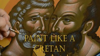 Byzantine Icon How to Paint Faces and Beards the Cretan Way [upl. by Ilsa]