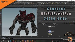 Houdini Disintegration with Attribute Transfer  Part 2 on anim geometry disintegration tutorial [upl. by Yerffe]