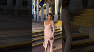 This video deserves to live here💖 Embellished cowl neck maxi dress in blush ohpolly [upl. by Hairam]