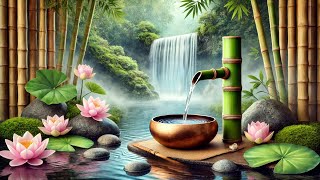 Tibetan Bowls  Bamboo Water Sounds  Calming Frequencies for Peaceful Meditation amp Rest [upl. by Zilef644]