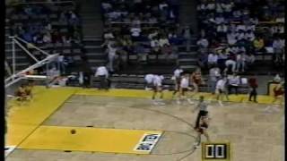 1988 Iowa womens basketball  Jolette Law halfcourt shot [upl. by Manoop383]